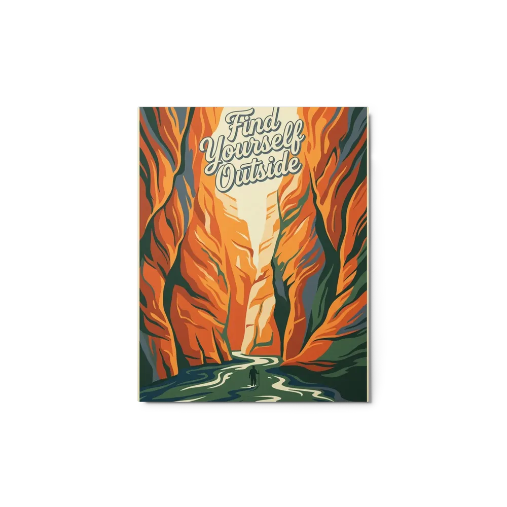 Find Yourself Outside 
 Canvas with White Frame