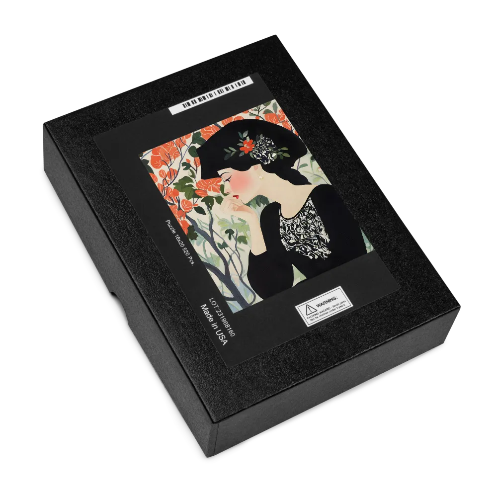 Art Nouveau Floral Muse 
 Jigsaw Puzzle in Tin Box