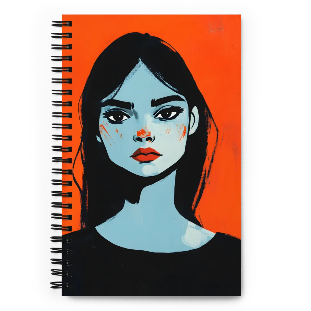 Crimson Lips, Azure Hues 
 Spiral Notebook | 140 pages