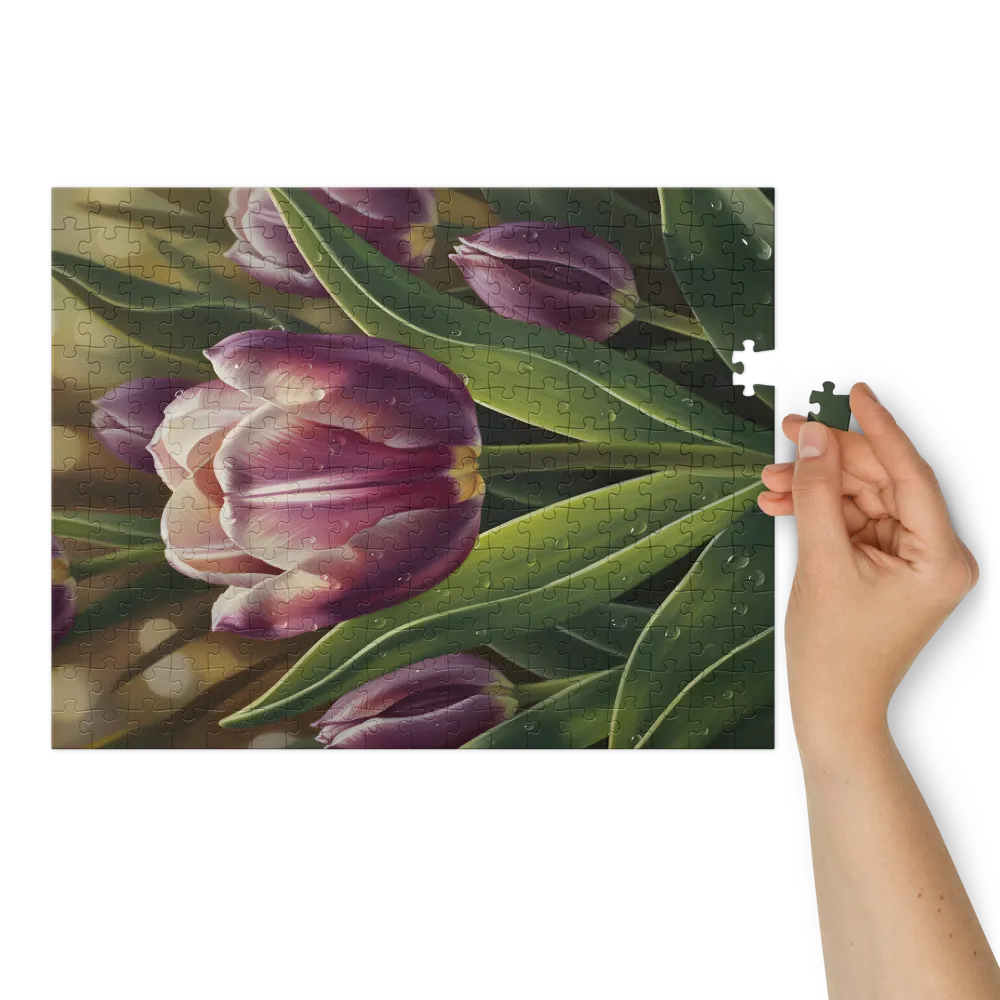 Dewy Purple Tulip | Jigsaw Puzzles