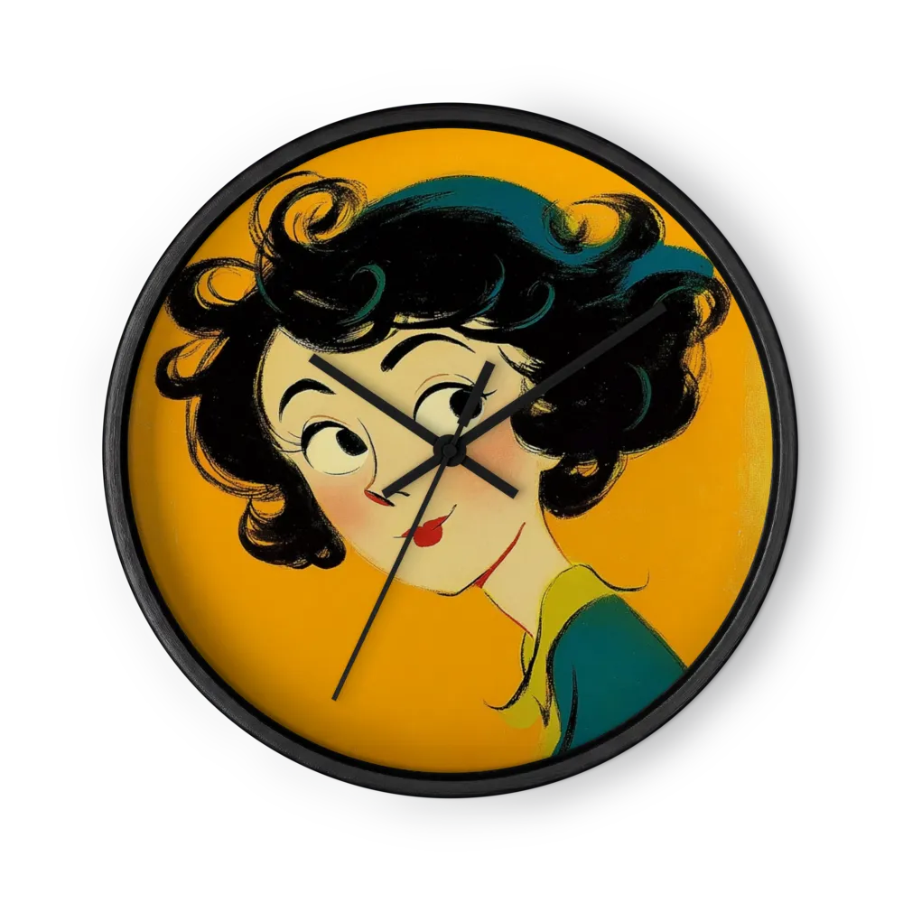 Chic Retro Portrait | Wall Clock