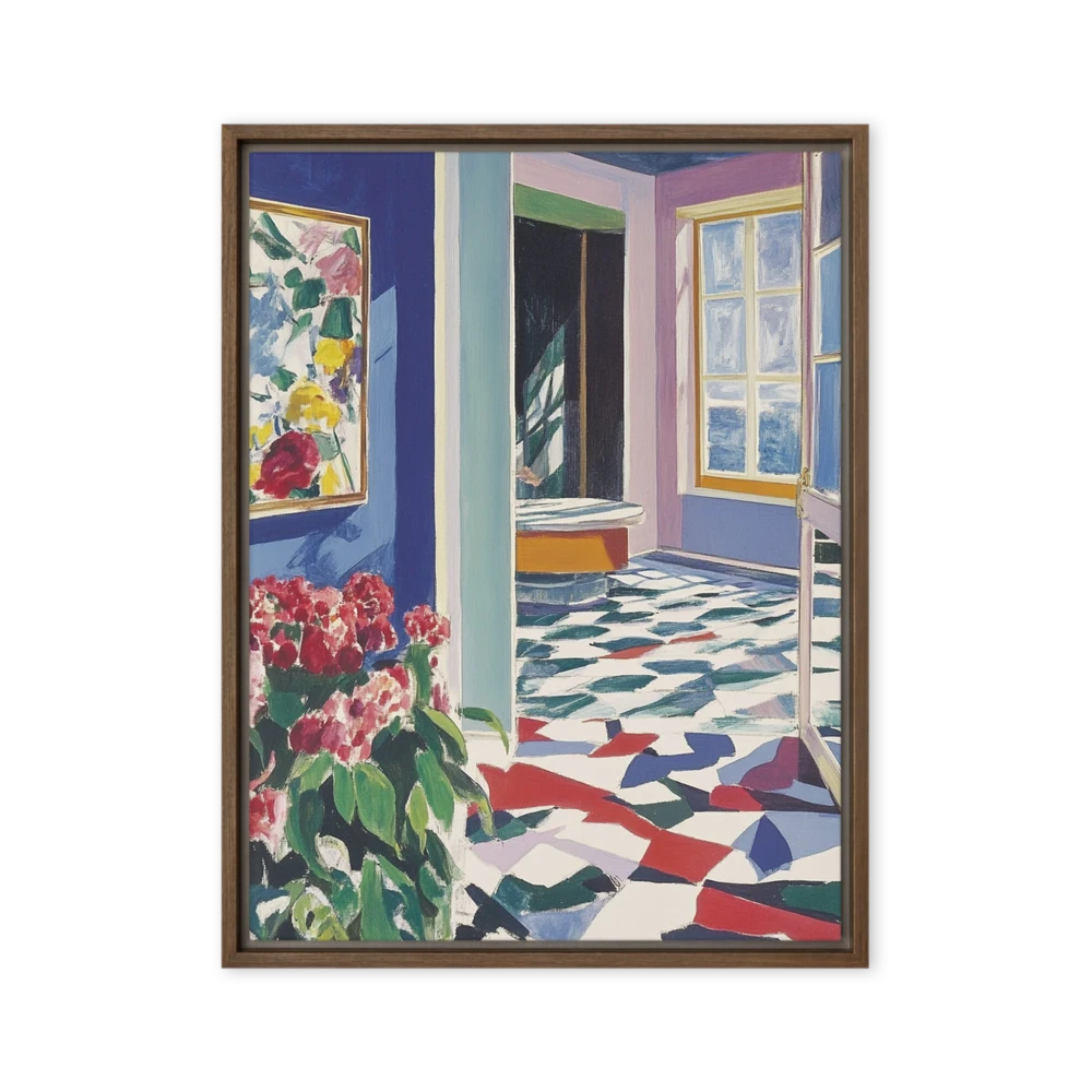 Sunlit Room with Flowers | Art Print