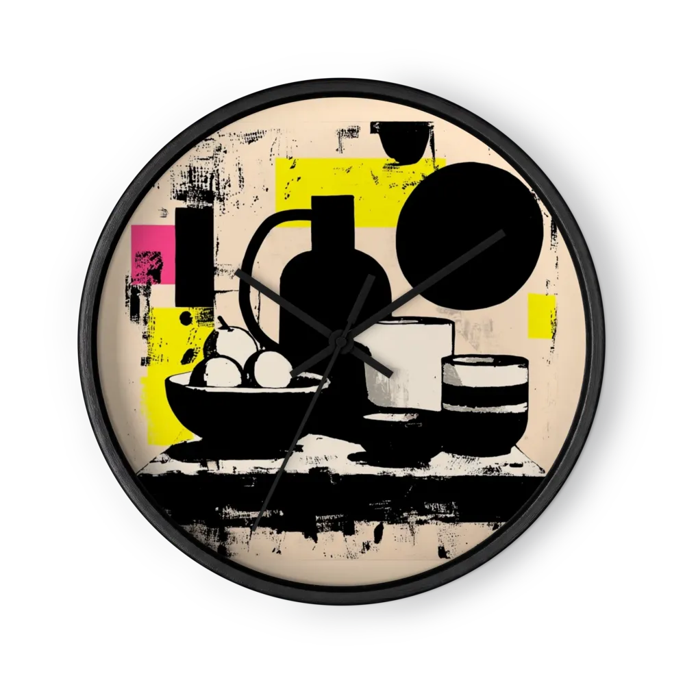 Composition with Black Jug | Wall Clock