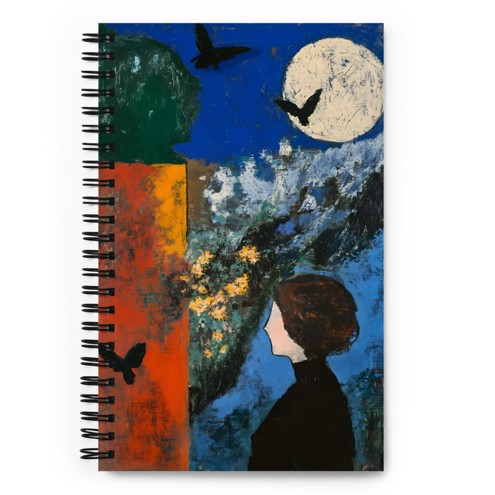 Moonlit Contemplation 
 Spiral Notebook | 140 pages