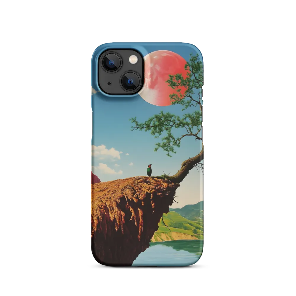 Surreal Landscape with Red Moon | Phone Case