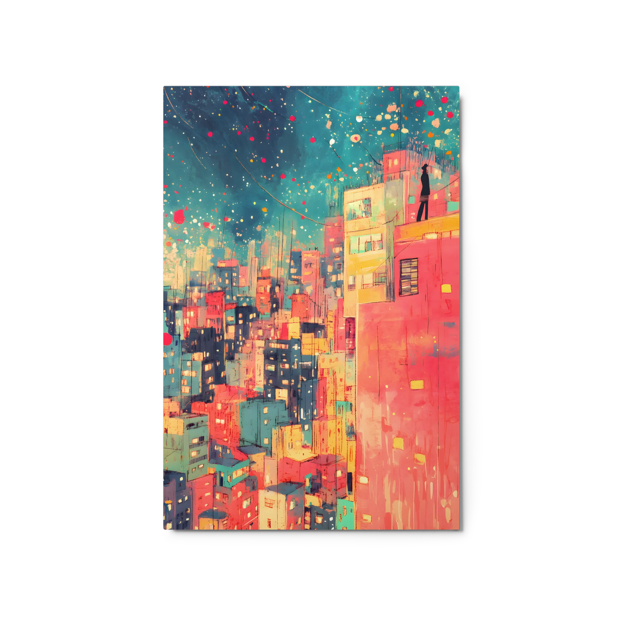 Colorful Cityscape at Night