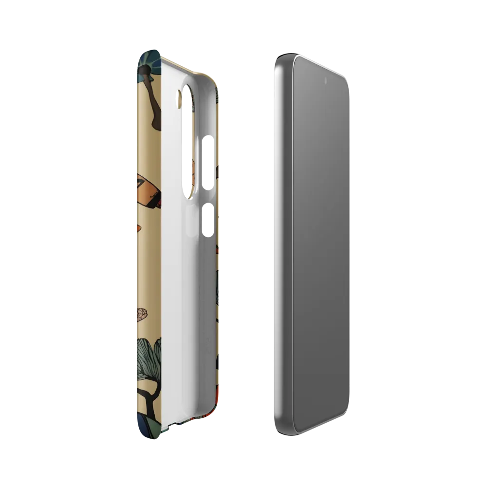 Dynamic Figure in Patterned Coat | Phone Case