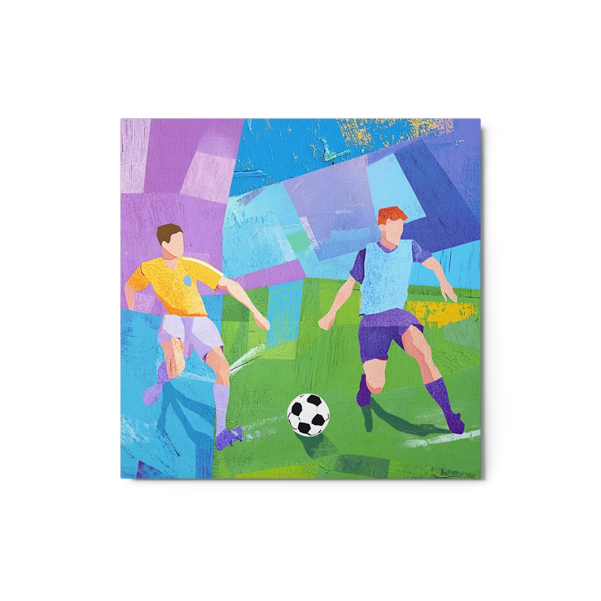 Abstract Soccer Players in Action