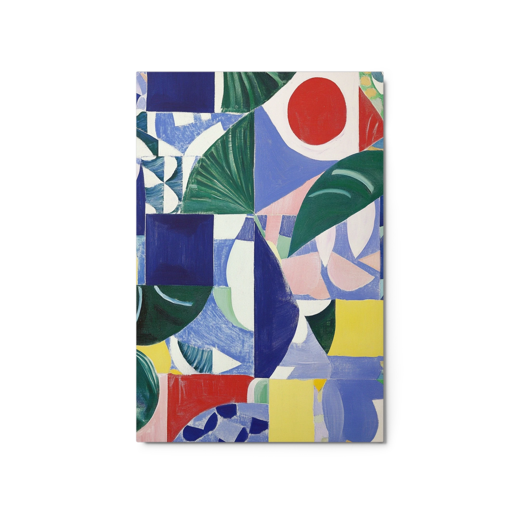 Abstract Geometric Painting with Leaves