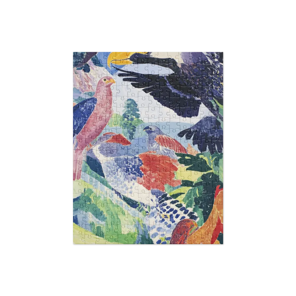 Fauvist Birds in Forest 
 Jigsaw Puzzle