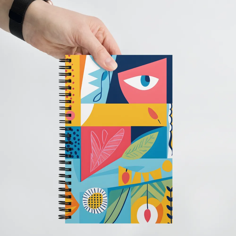 Colorful Abstract Geometry 
 Spiral Notebook | 140 pages