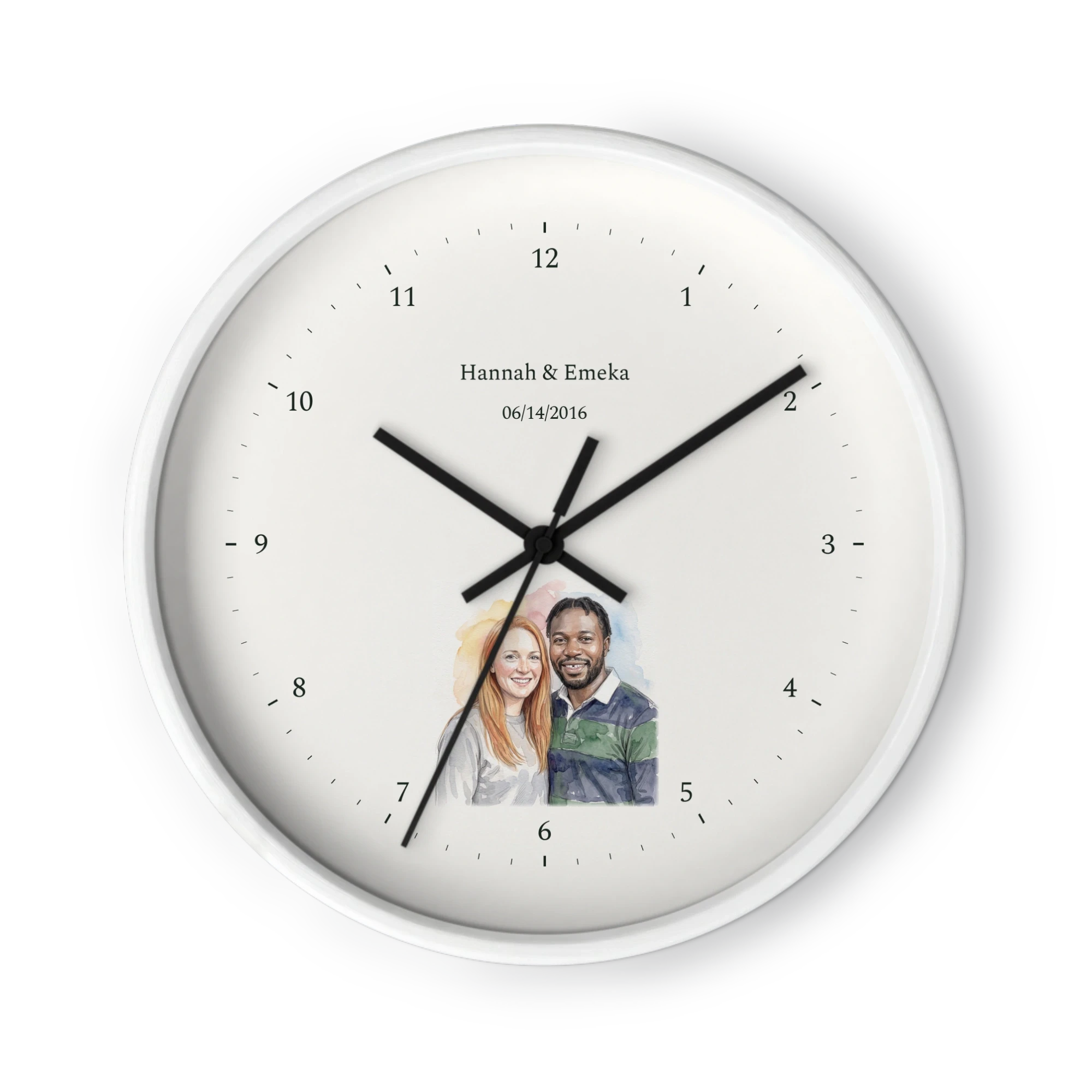 Portrait Clock — Watercolor Sketch