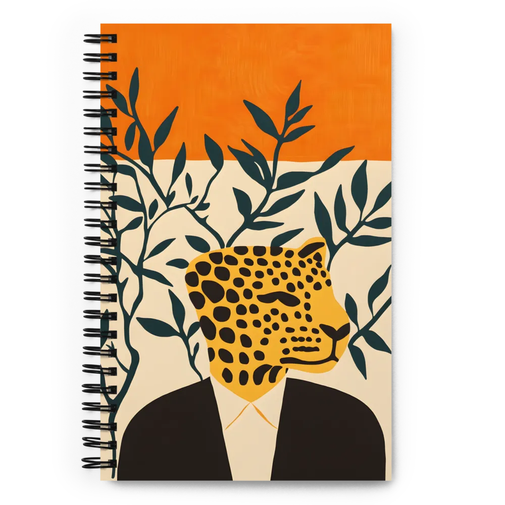 Dapper Leopard Portrait 
 Spiral Notebook | 140 pages