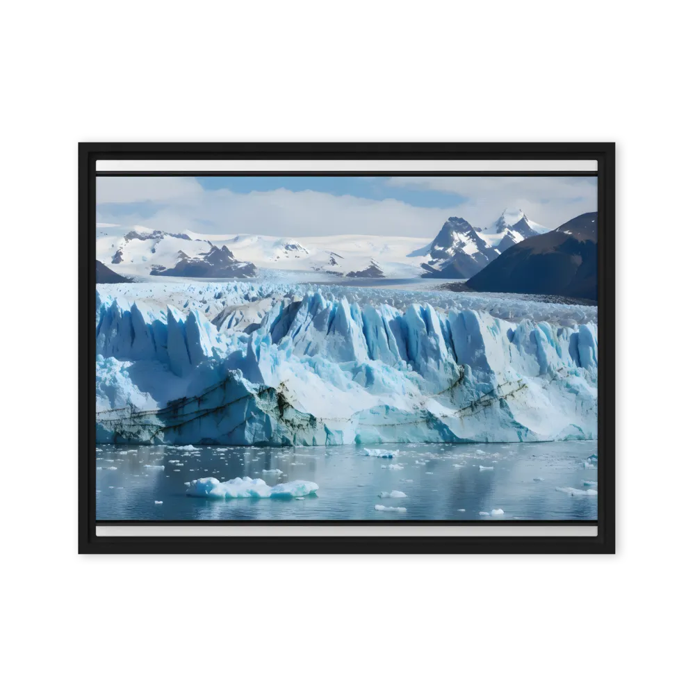 Azure Glacier Grandeur 
 Poster with White Frame | 12″x 16″