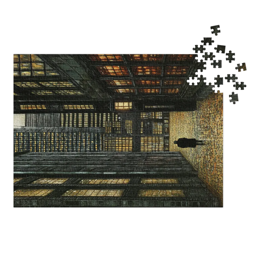 Passeio Noturno na Cidade 
 Puzzle em caixa de metal