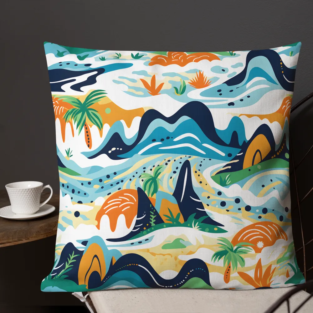 Vibrant Landscape Throw Pillow
