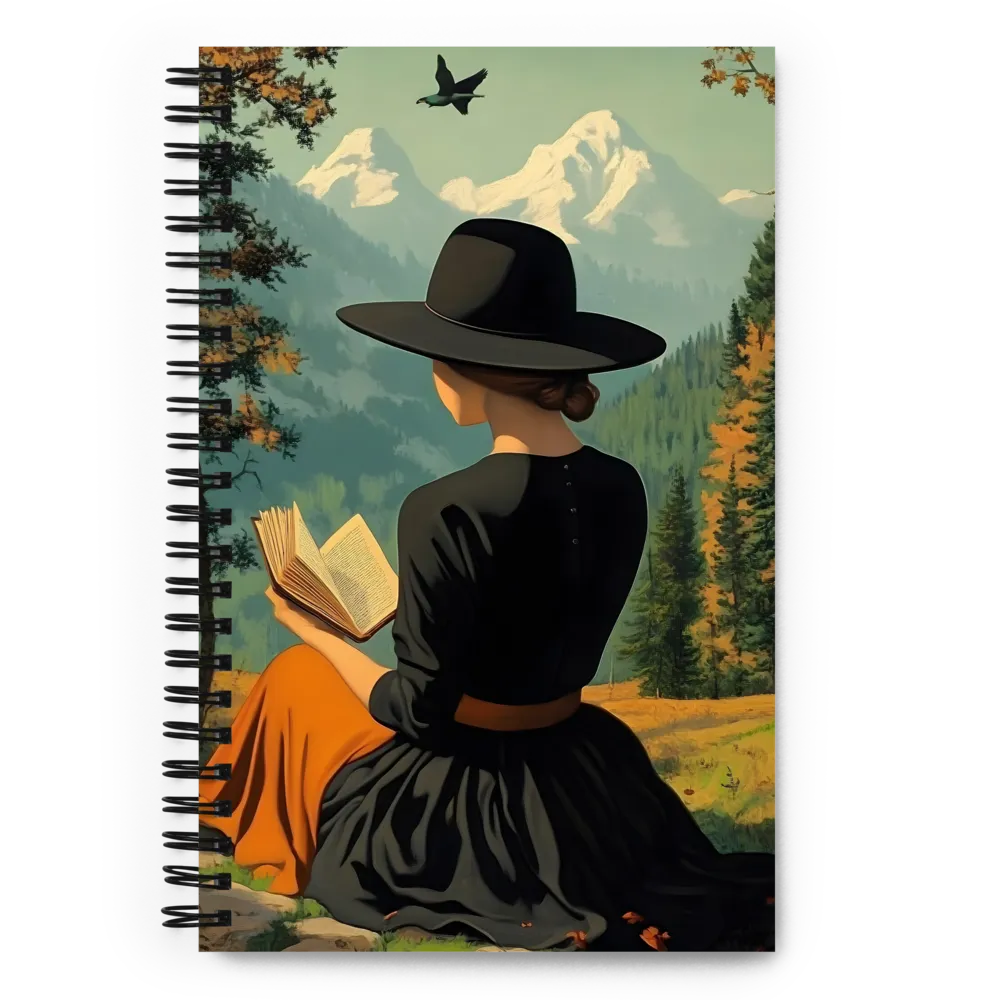 Quiet Reading in the Mountains 
 Spiral Notebook | 140 pages