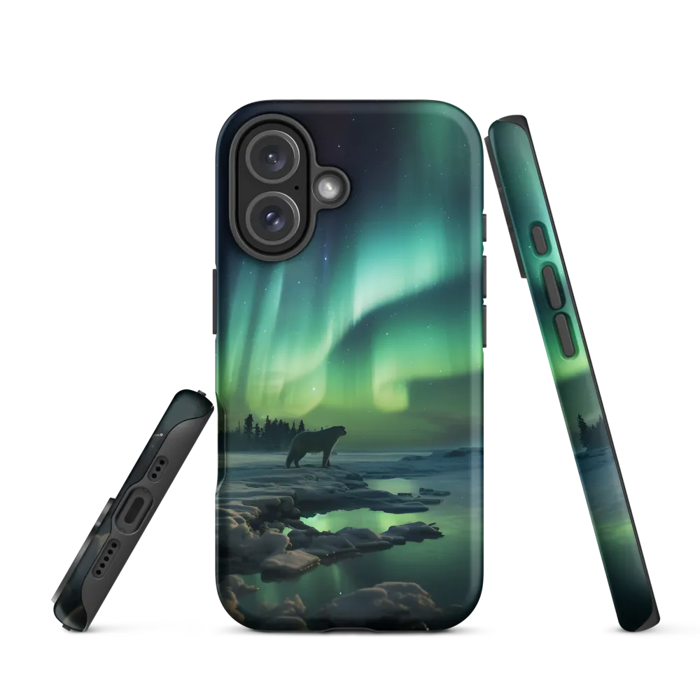 Polar Bear Under Aurora Borealis | Phone Case