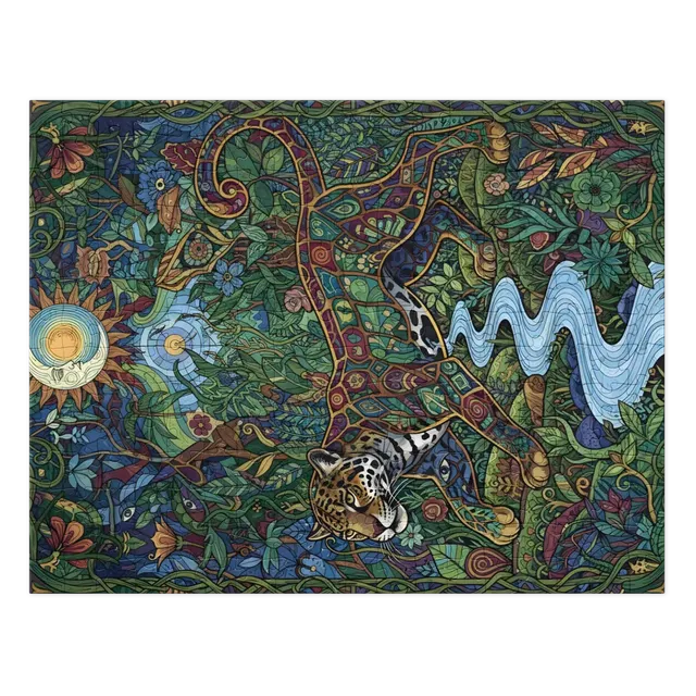 Stained-Glass Jaguar | Jigsaw Puzzles