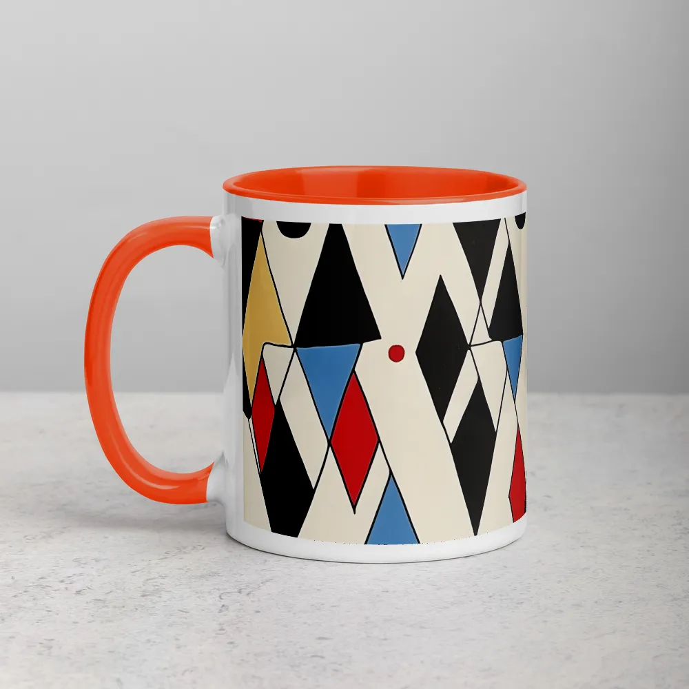 Harlequin Maze 
 Mug with Red inside