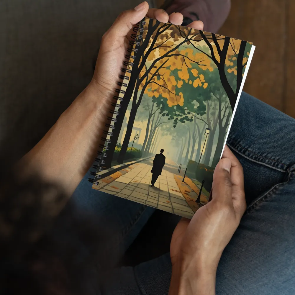 Solitary Stroll in Autumn 
 Spiral Notebook | 140 pages