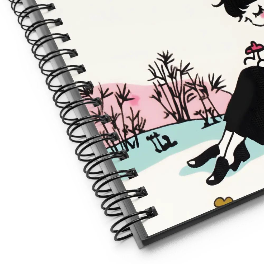 Whimsical Solitude Under the Blossom Tree 
 Spiral Notebook | 140 pages