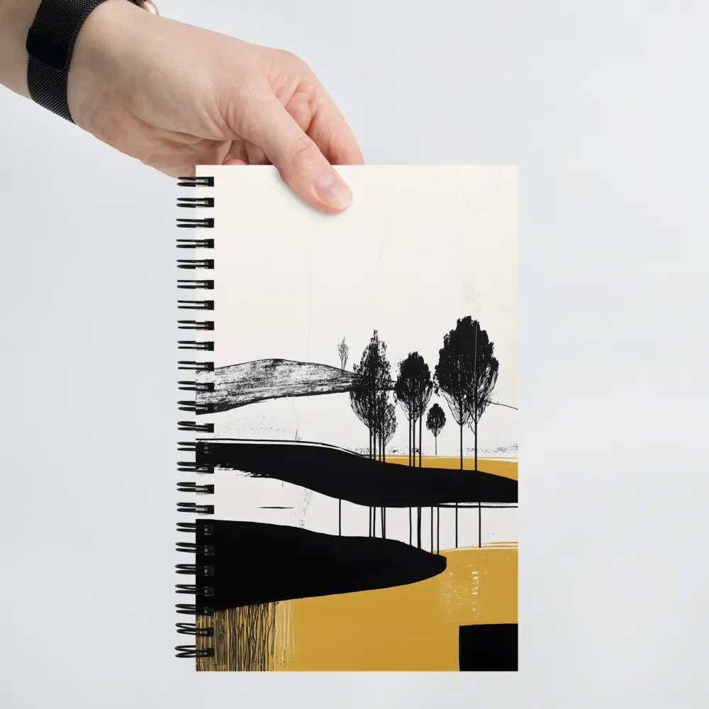 Golden Field Abstract 
 Spiral Notebook | 140 pages
