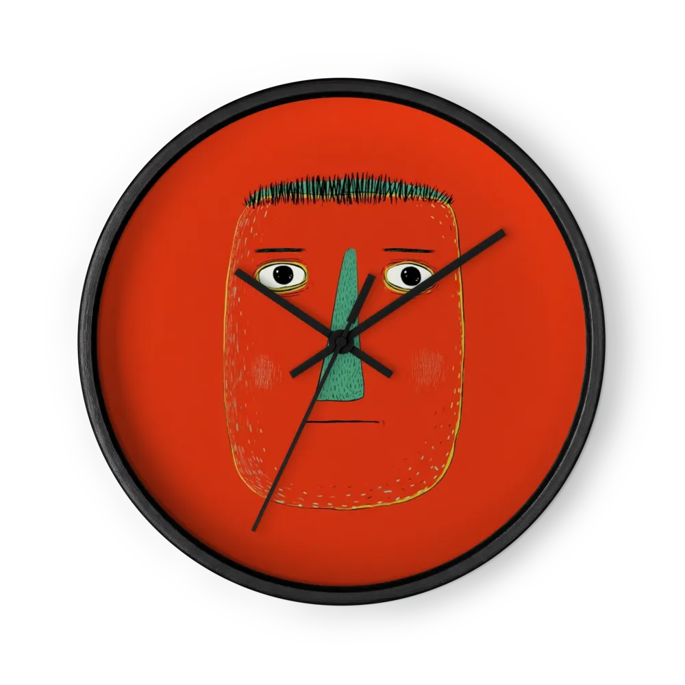 Red Portrait | Wall Clock