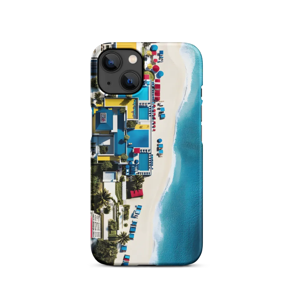 Aerial View of Colorful Beach Resort | Phone Case