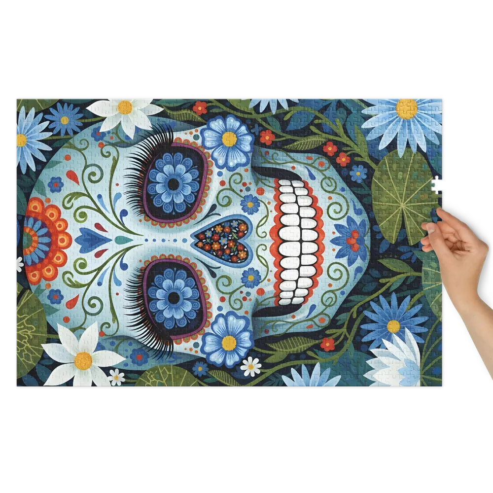 Botanical Sugar Skull | Jigsaw Puzzles