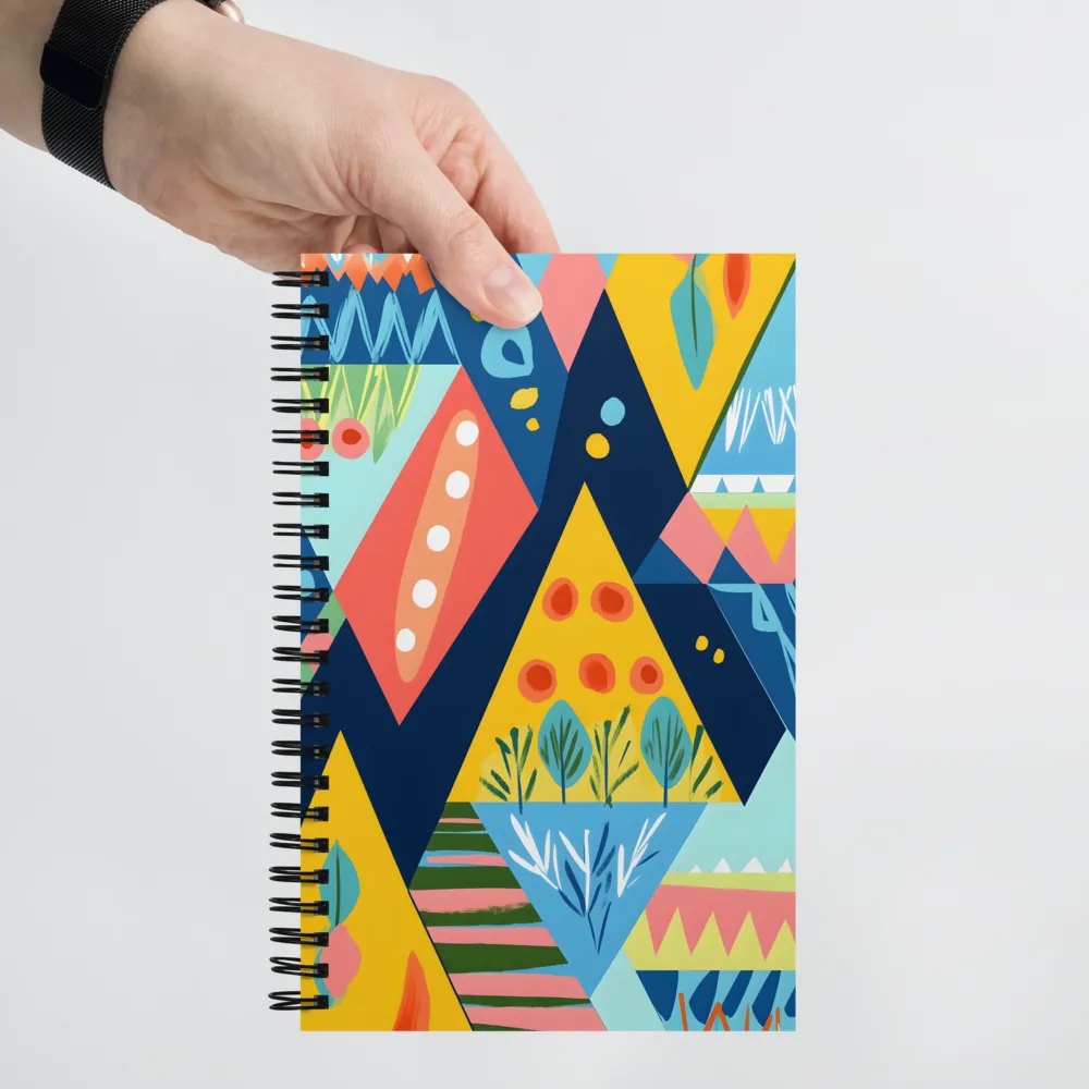 Abstract Mountain Shapes 
 Spiral Notebook | 140 pages