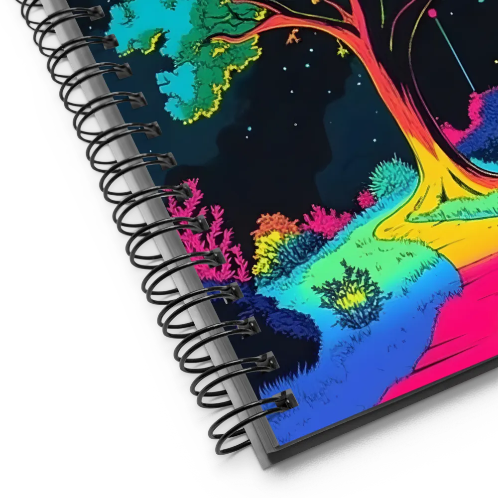 Cosmic Glow Tree Path 
 Spiral Notebook | 140 pages