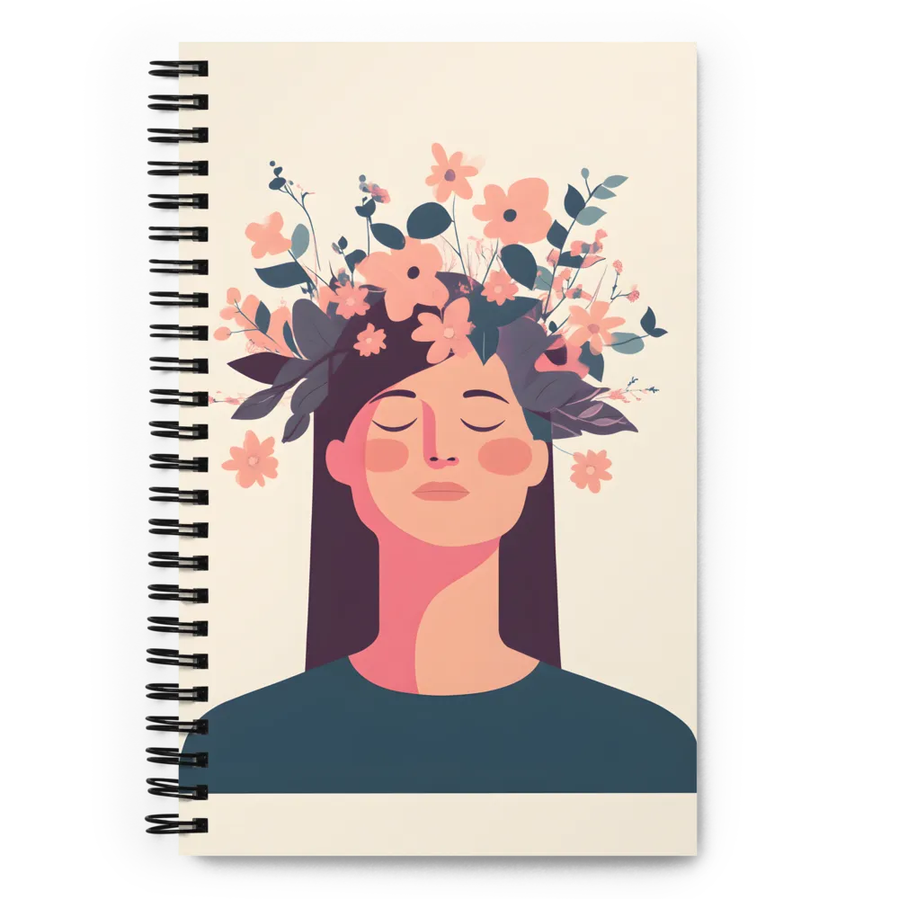 Serene Blossom Portrait 
 Spiral Notebook | 140 pages