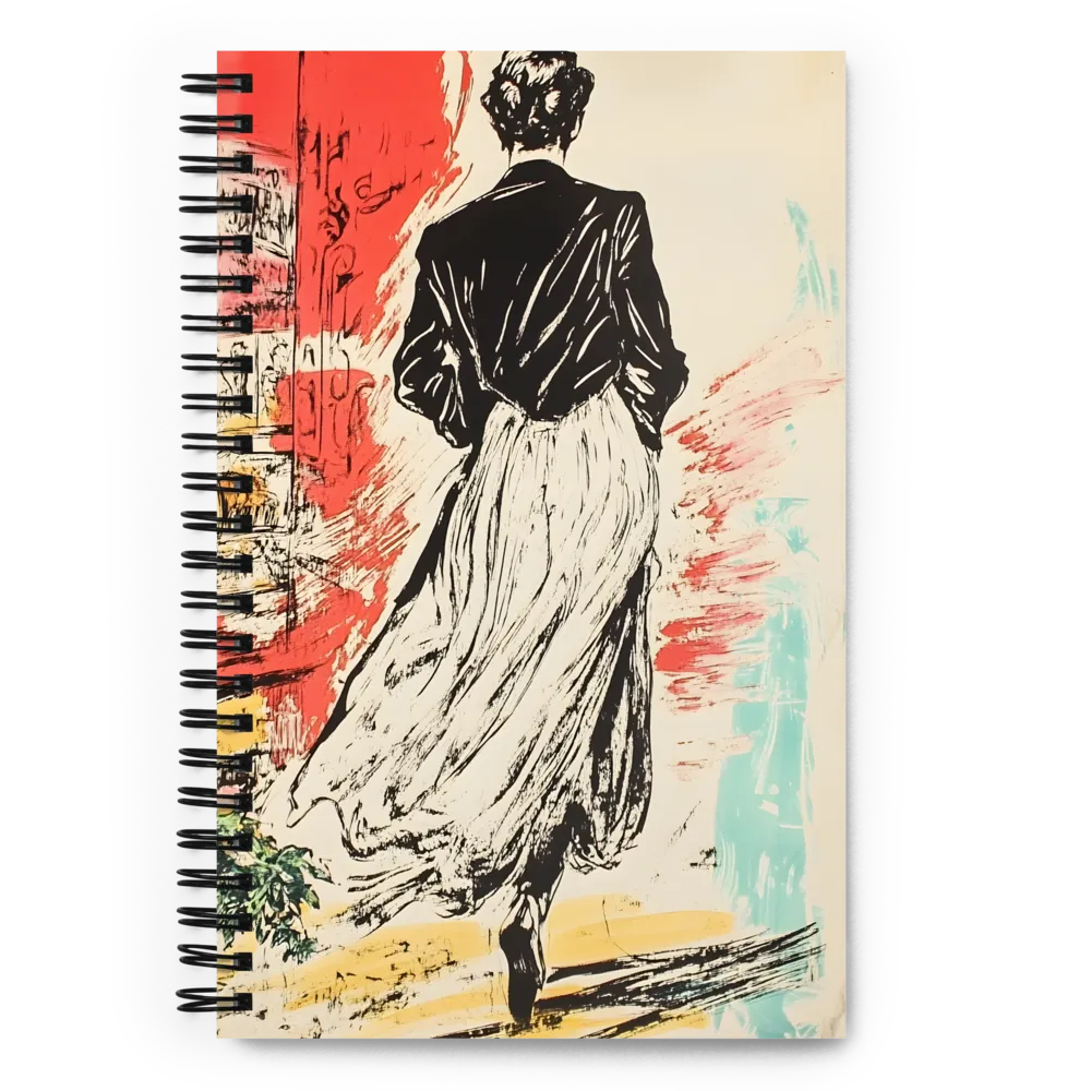 Elegant Figure in Motion 
 Spiral Notebook | 140 pages