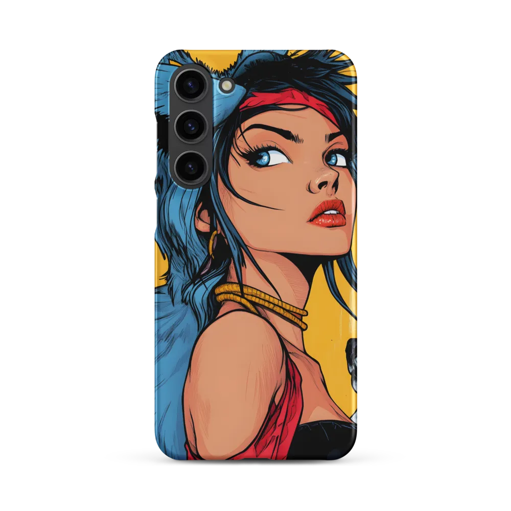 Bold Portrait of Woman with Wolf | Phone Case