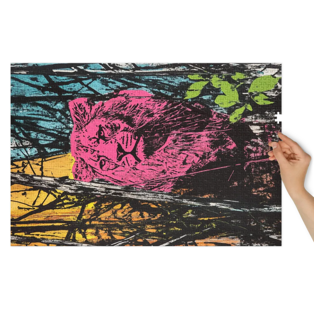 Jungle King 
 Jigsaw Puzzle in Tin Box