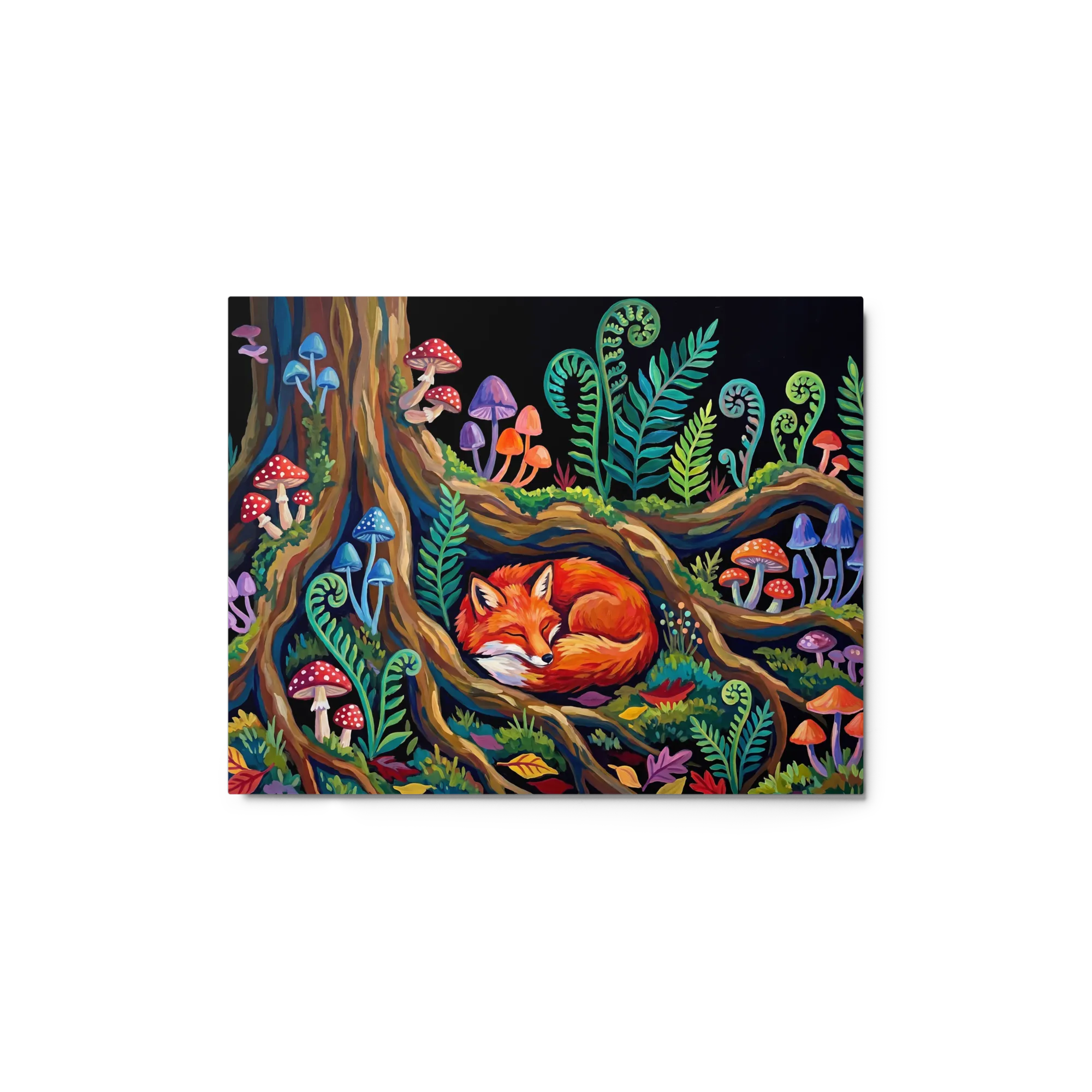 Sleeping Fox in Whimsical Forest