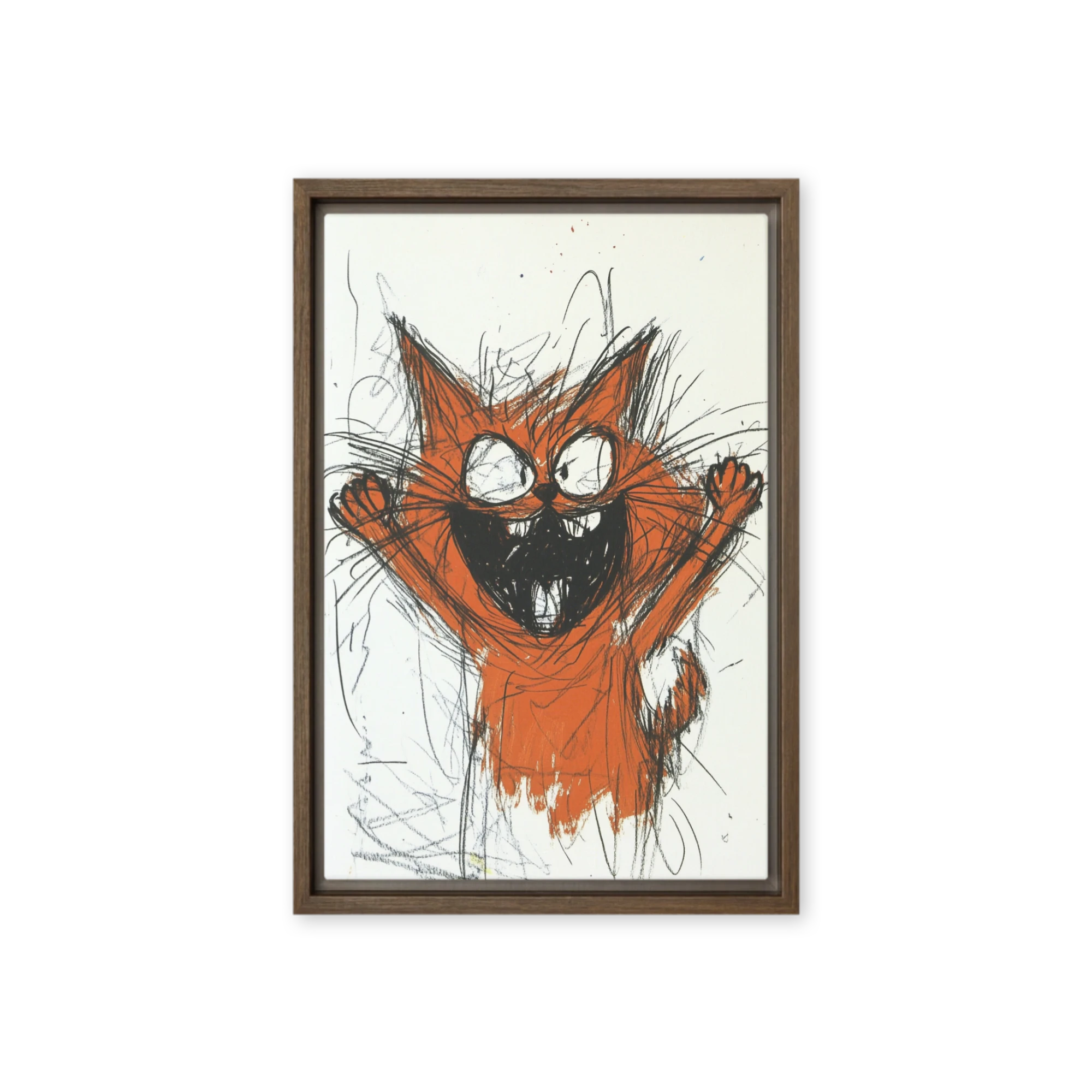 Furious Feline Sketch | Art Print