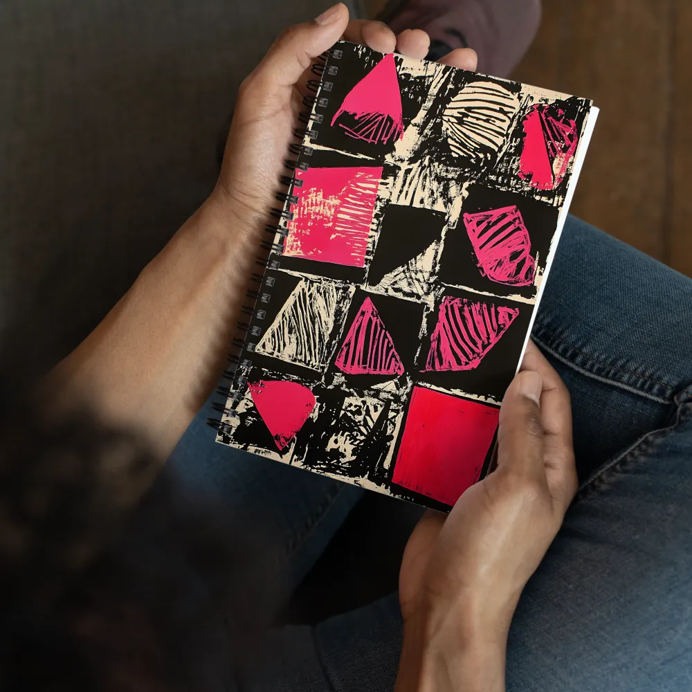 Magenta Geometric Abstraction 
 Spiral Notebook | 140 pages