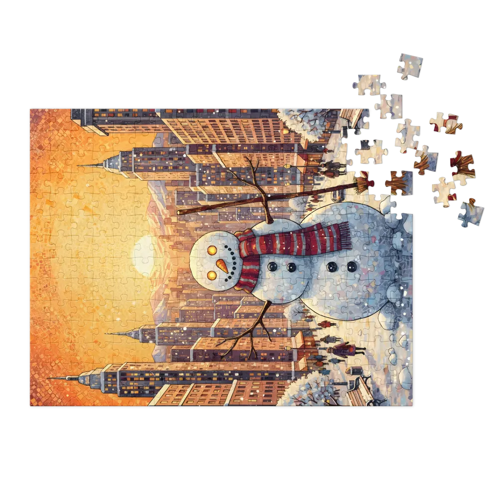 Golden City Snowman