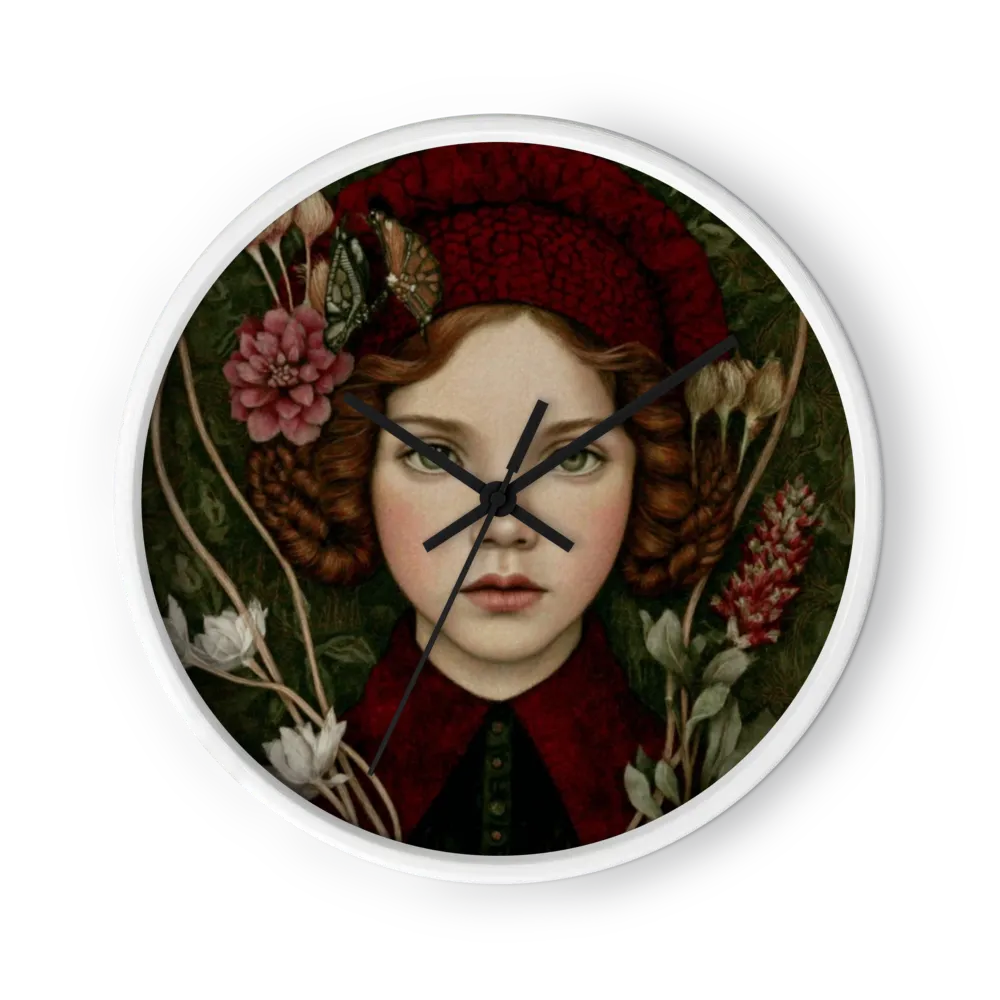 Girl in Red Beret with Flora