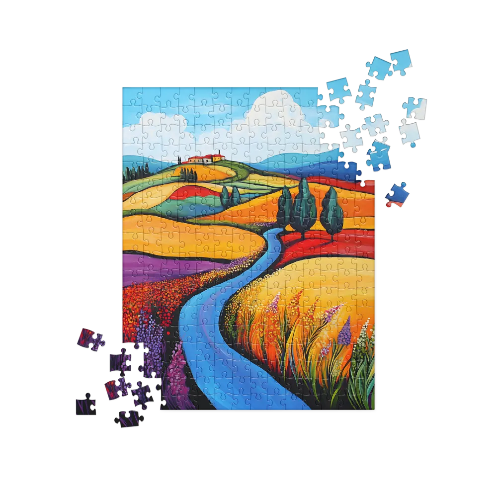 Tuscan Fields of Color 
 Jigsaw Puzzle