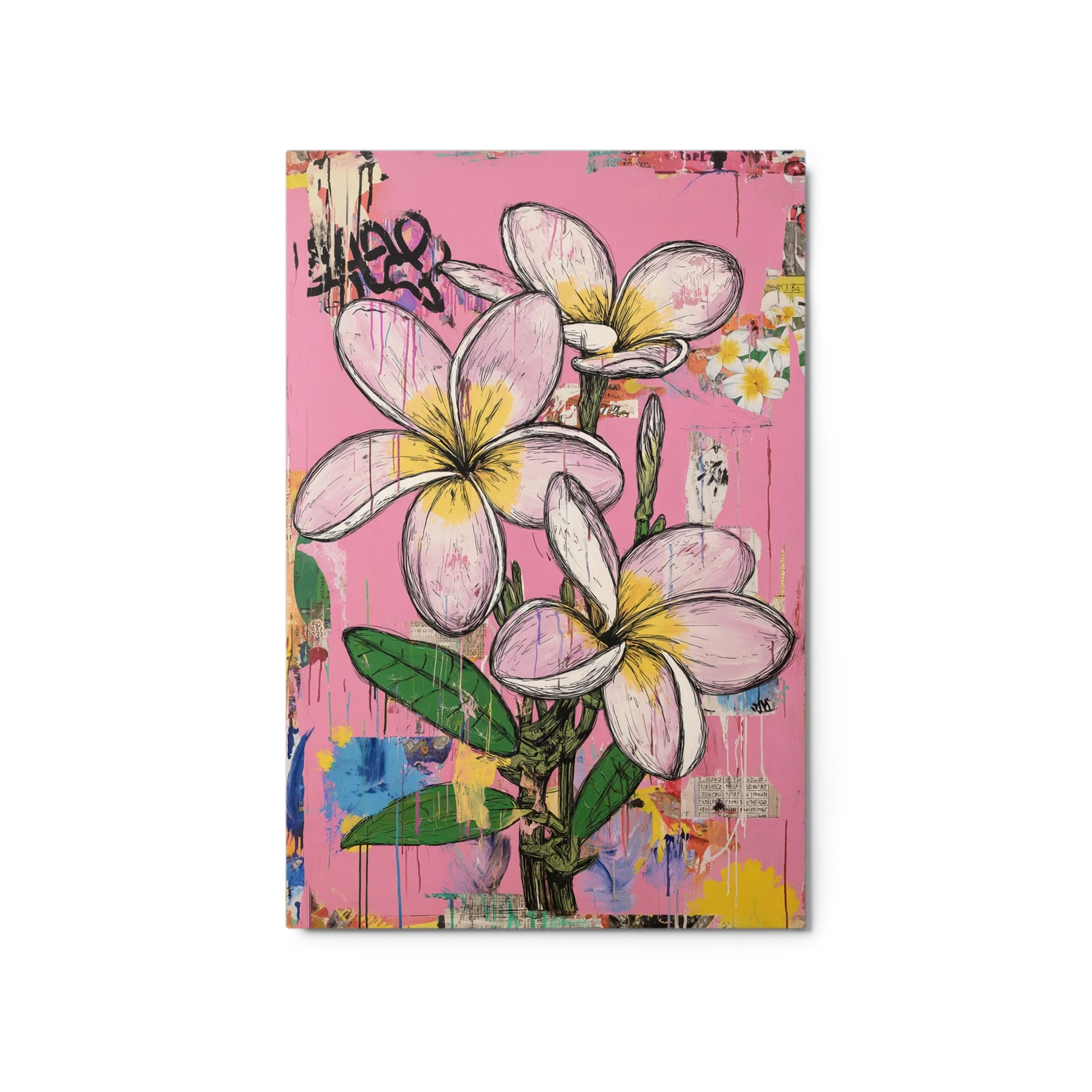 Pink Plumeria Collage