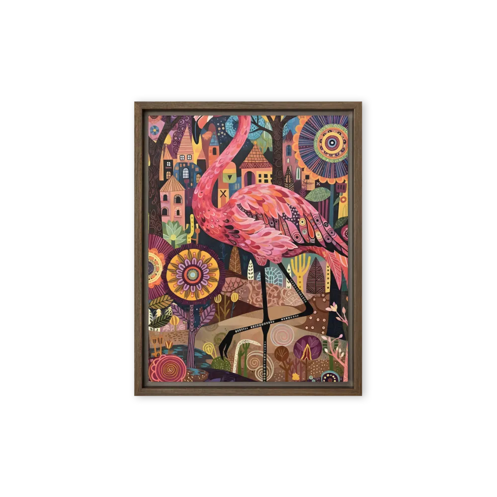 Sanctuary of the Pink Flamingo 
 Poster with White Frame | 16″x 20″