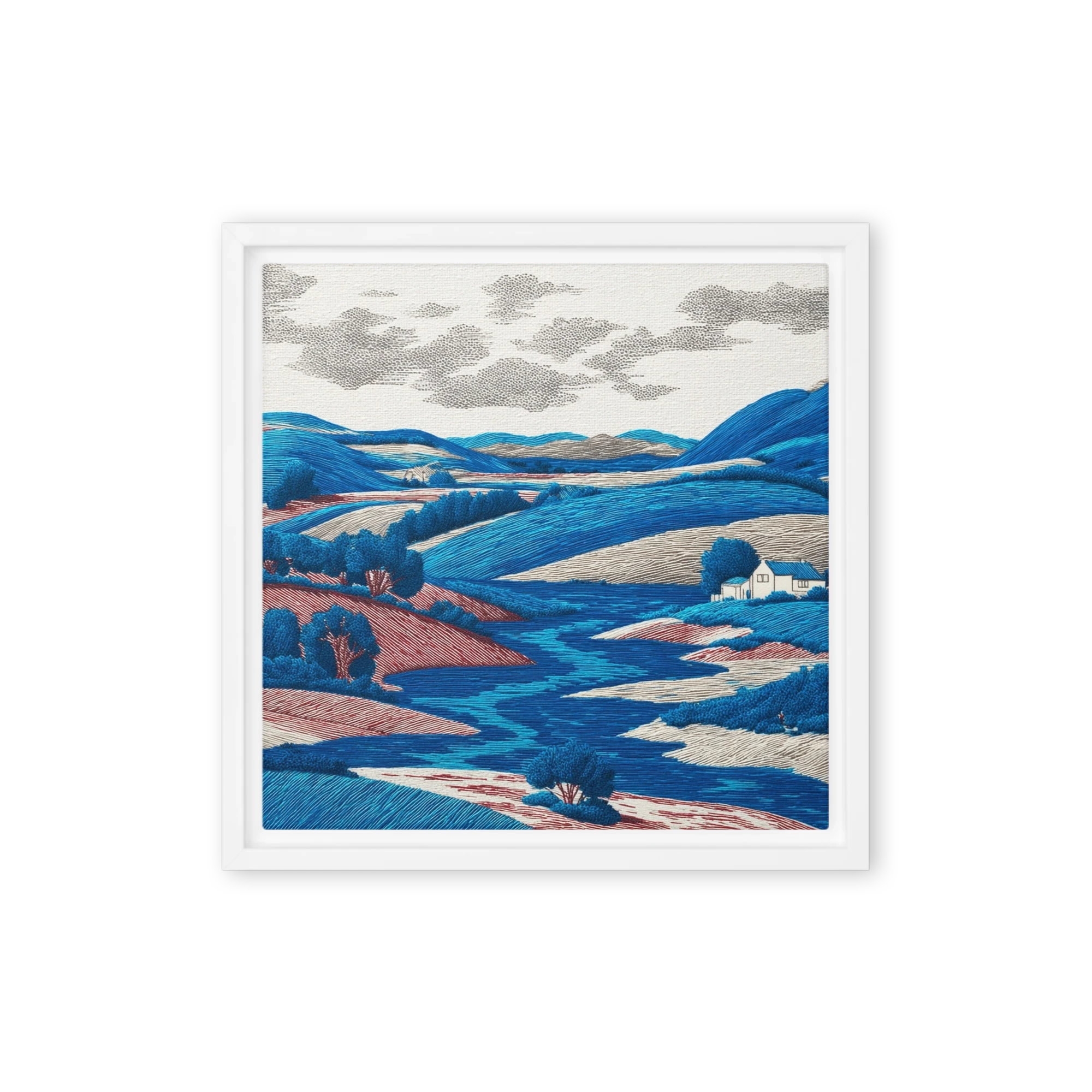 River Among Blue Hills