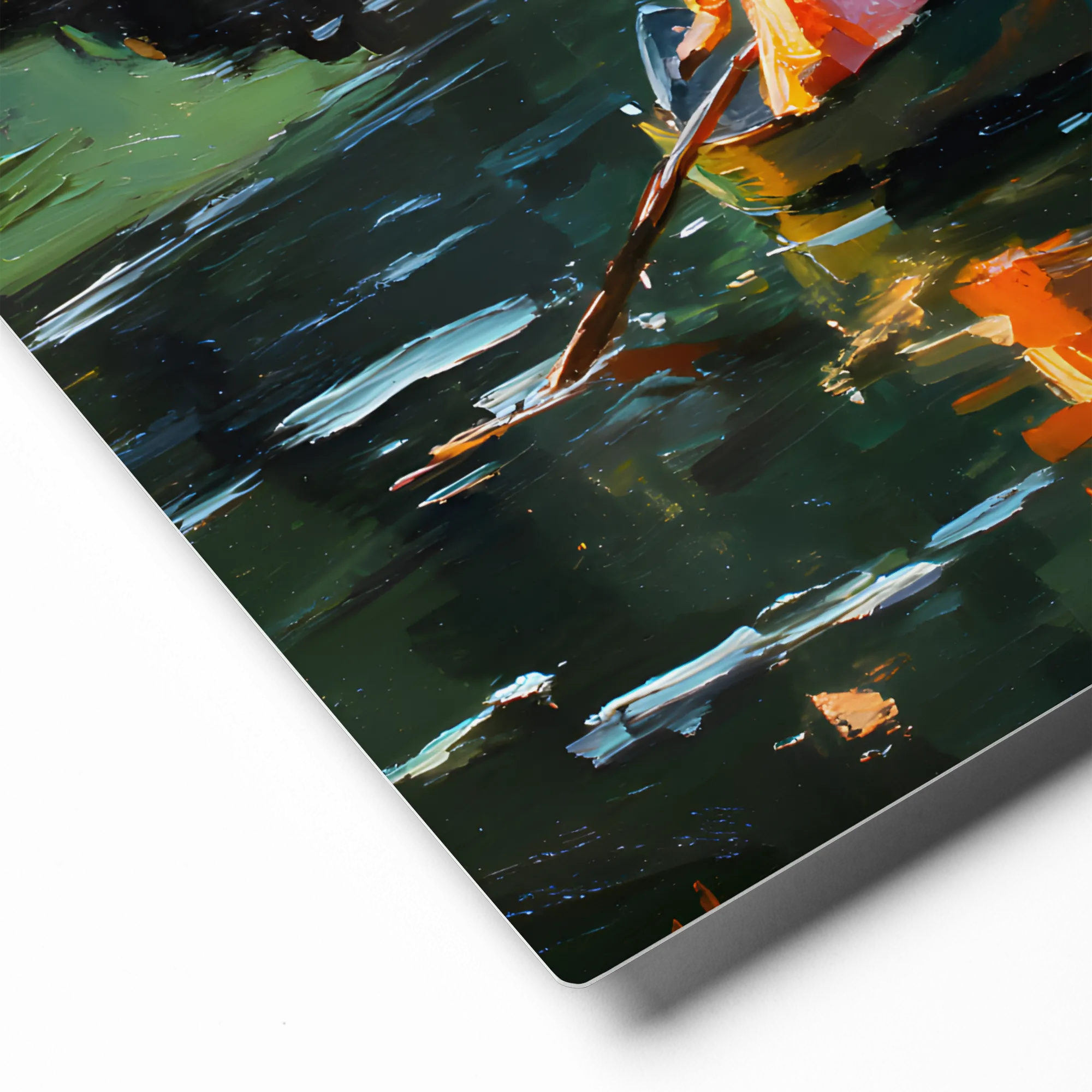 Rowing at Dusk 
 Canvas with Black Frame