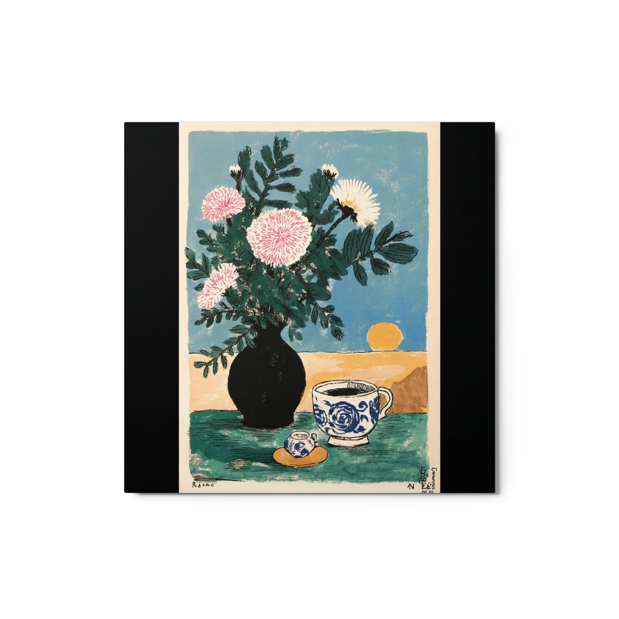 Chrysanthemums and Teacup