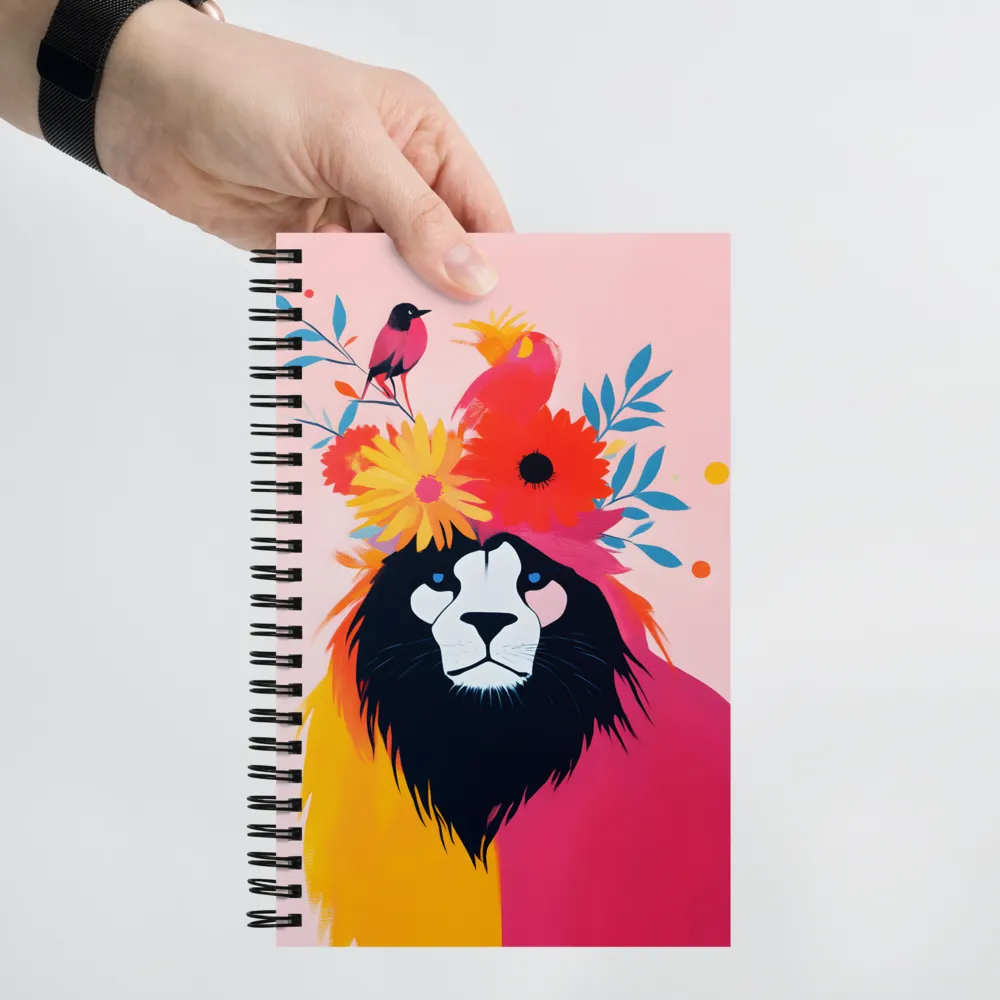 The Floral Lion 
 Spiral Notebook | 140 pages