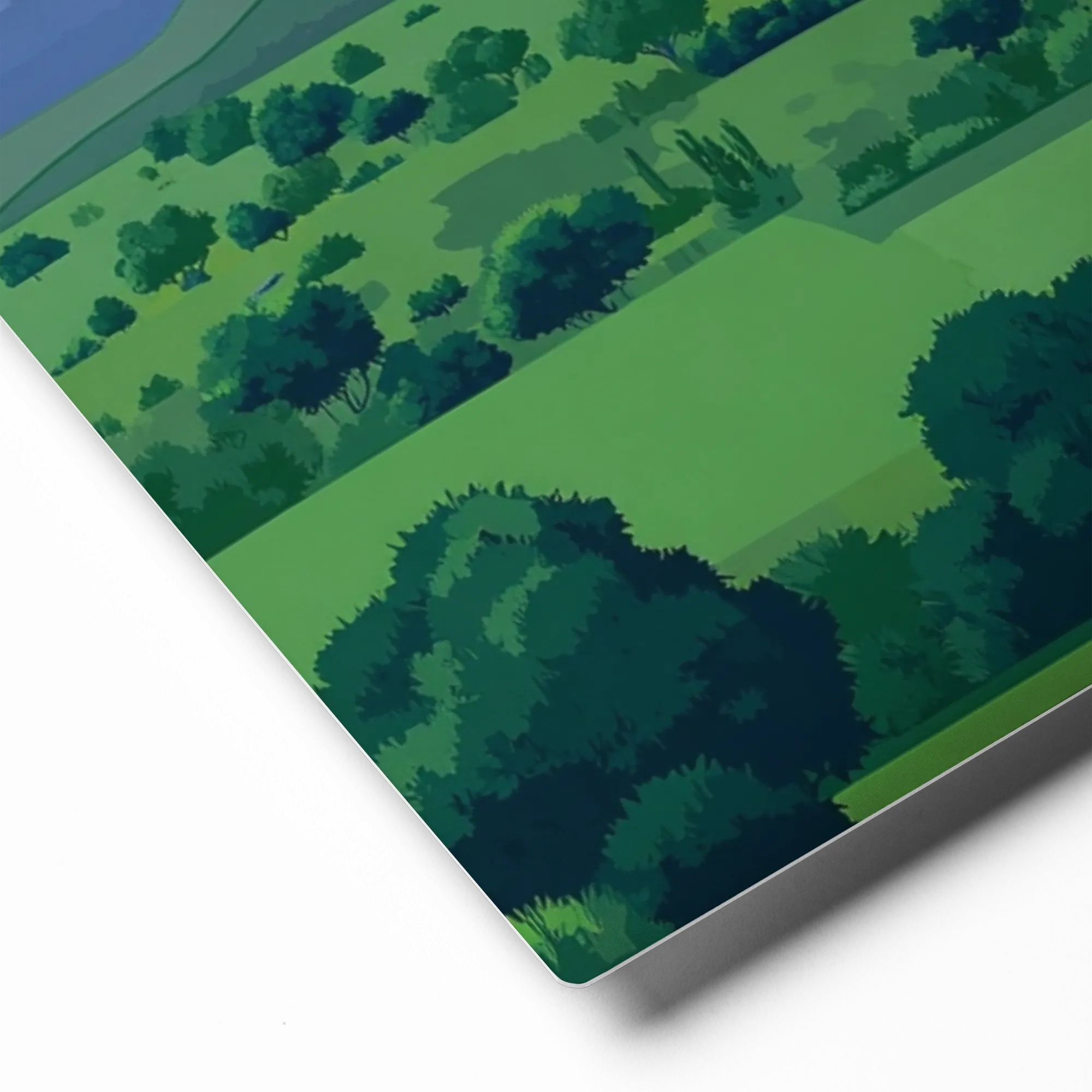 Hillside Villa 
 Metal Print | 12″x 12″