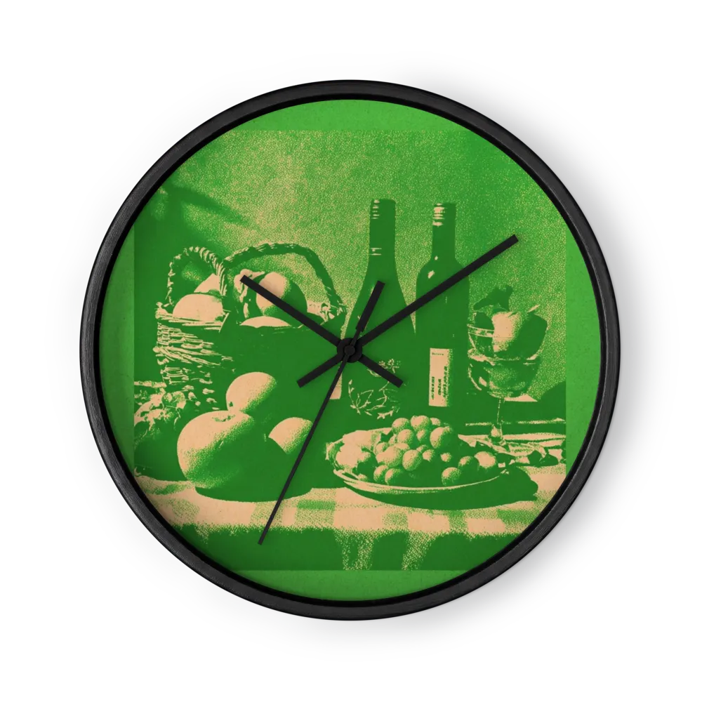 Green Harvest Still Life | Wall Clock